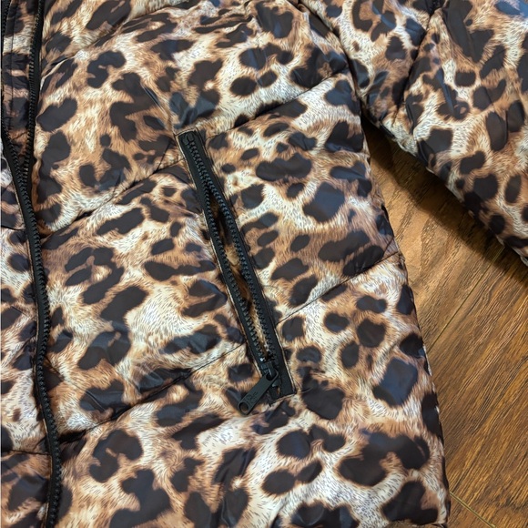 Sam Edelman Leopard Print Puffer Jacket - Small - Picture 2 of 6